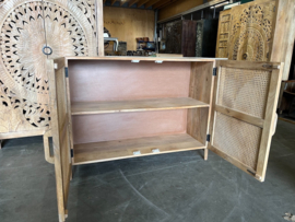Kast/Dressoir Hout en Webbing mooi in Ibiza/Boho interieur
