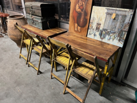 Oude inklapbare Cafe tafels/bistrotafels/eettafels origineel