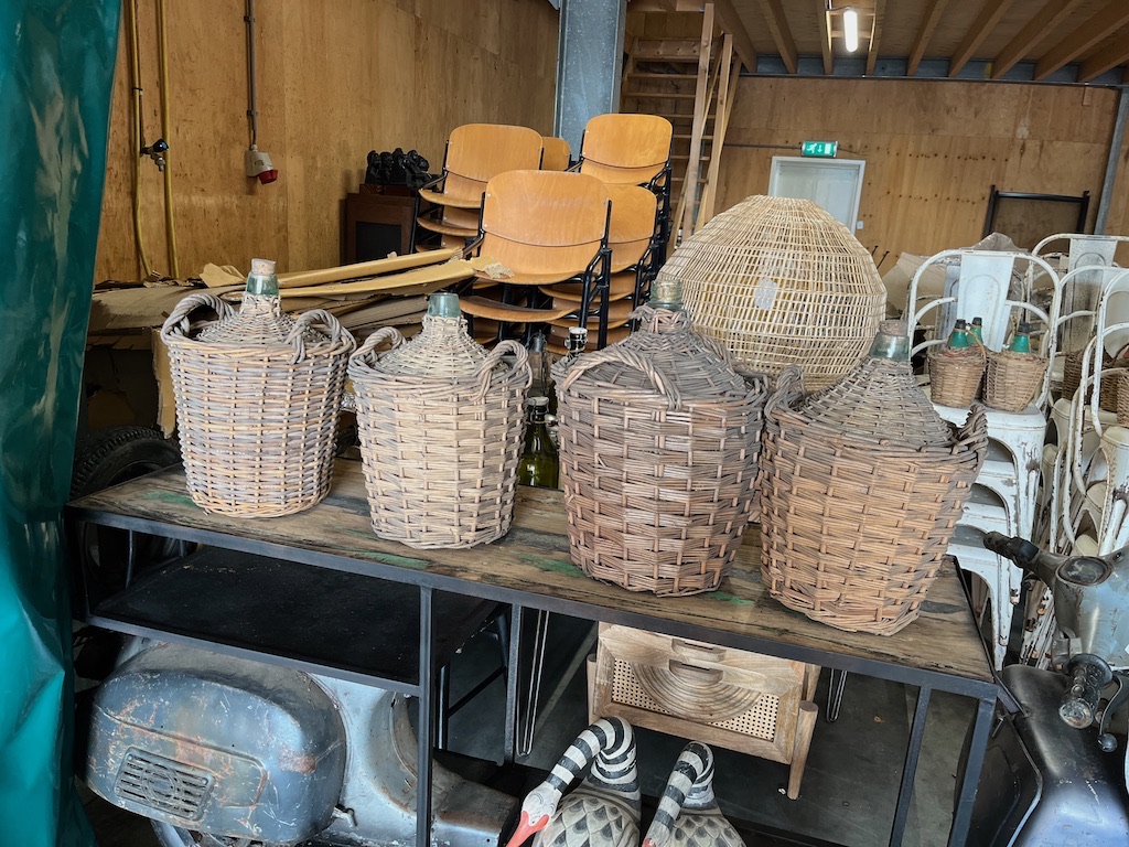 Zeer fraaie Mandflessen/Dame-Jeanne/Demijohn