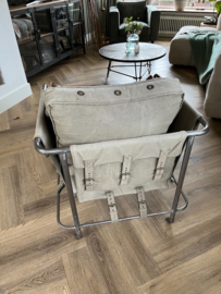 Unieke Design Rolling Metal Cowhide Chair zeer zeldzaam
