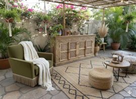 Uniek Nieuw Dressoir IBiza/Boho met de hand uitgesneden