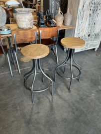 Barkrukken Merk Sateliet type Glasgow HS Staal als Nieuw