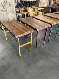 Oude inklapbare Cafe tafels/bistrotafels/eettafels origineel
