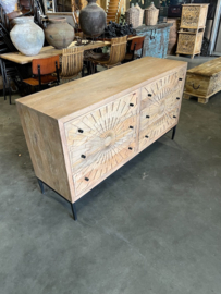 Uniek Nieuw Dressoir IBiza/Boho met de hand uitgesneden