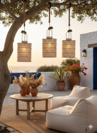 Nieuwe Ibiza/Boho lampen zeer unieke exemplaren