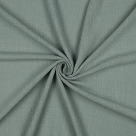 Slub cotton gauze dark mint