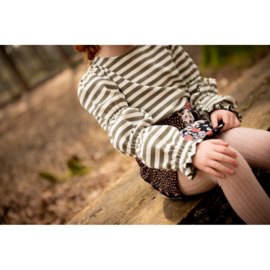 Ribtricot dark blush stripes