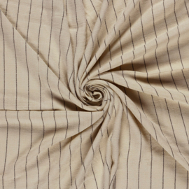 Linnen viscose beige stripes