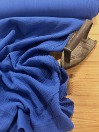 Double gauze cobalt blue
