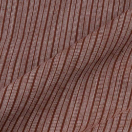 Indian handloom cotton irregular stripe brown