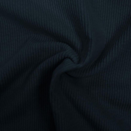 Cotton corduroy wide rib stretch navy