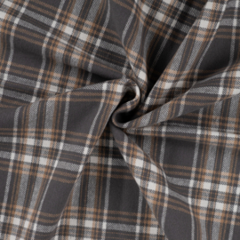 Flanel brushed cotton yarn dyed check
