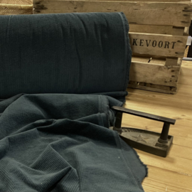 Cotton corduroy wide rib stretch emerald