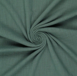 Linnen double gauze dark mint