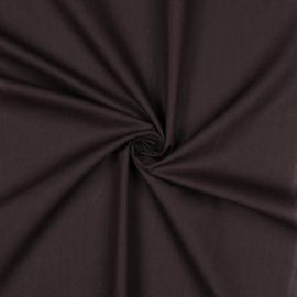 Popeline katoen dark brown