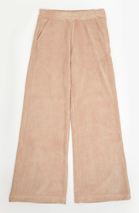 Wijde broek in ribvelours 9+23/10