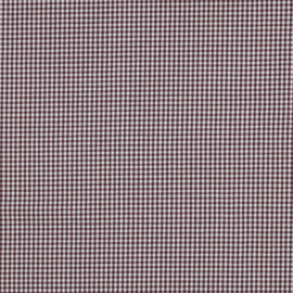 Yarn dyed poplin mini gingham aubergine