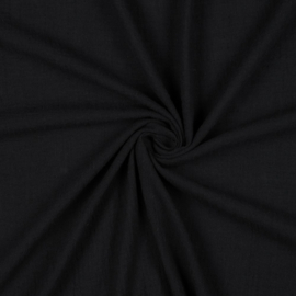 Slub cotton gauze black