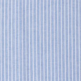 Linnenkatoen chambray blue stripes