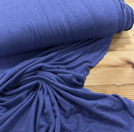 Tricot linnen viscose blend kobalt blauw