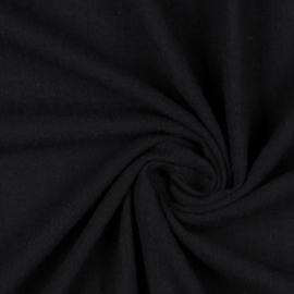Slub cotton gauze black