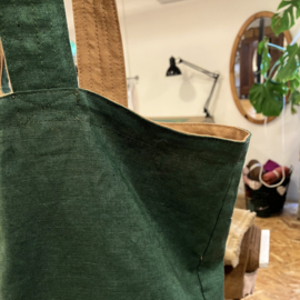Linnen katoen blend forest green