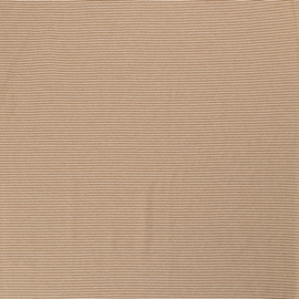 Katoen tricot yarn dyed stripes caramel