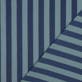 Katoen yarn dyed stripes blauw