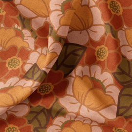 Cotton canvas Clemone orange peach