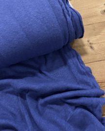Tricot linnen viscose blend kobalt blauw