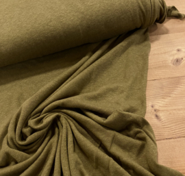 Tricot linnen viscose blend mosgroen