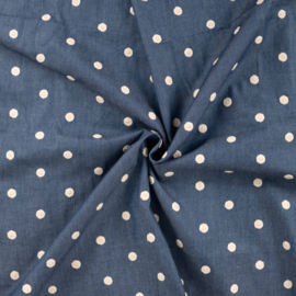 Chambray embroidery polkadots