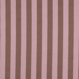 Katoen yarn dyed stripes roze-bruin