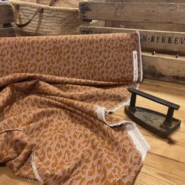 Linnen viscose blend leopard blush