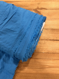 Cotton seersucker bright blue