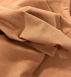 French terry organic cotton cinnamon brown