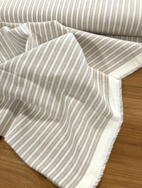Double striped 155 linnen cotton blend sand