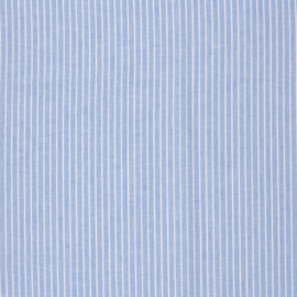 Linnenkatoen chambray blue stripes
