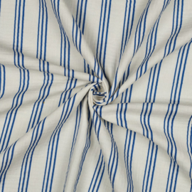 Double gauze bright blue stripes