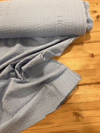 Cotton seersucker dusty blue