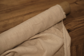 Natural unbleached stonewashed structured linnen