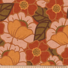 Cotton canvas Clemone orange peach