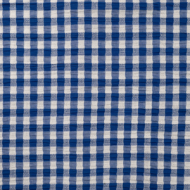 Gestructureerde katoen ruit bright blue