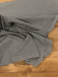 Yarn dyed poplin mini gingham black