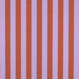 Katoen yarn dyed stripes lavender-orange