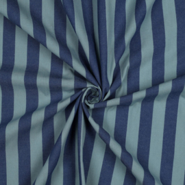 Katoen yarn dyed stripes blauw