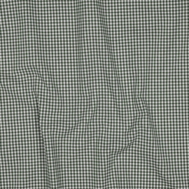 Yarn dyed poplin groen ruitje