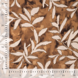 Linnen viscose blend leaves dark sand
