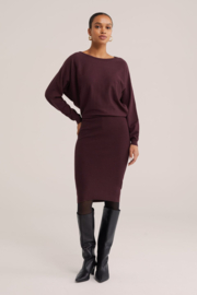 Interlock tricot 100% katoen aubergine