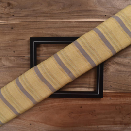 Indian handloom cotton Yellow+Dusty lilac